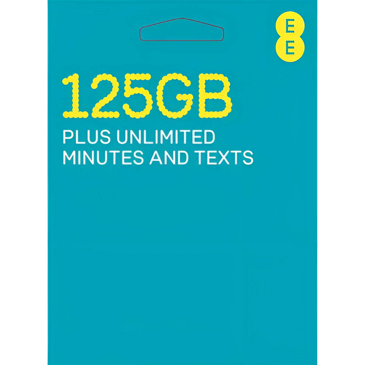 EE SIM Card Unlimited Texts and Minutes - 125GB Data