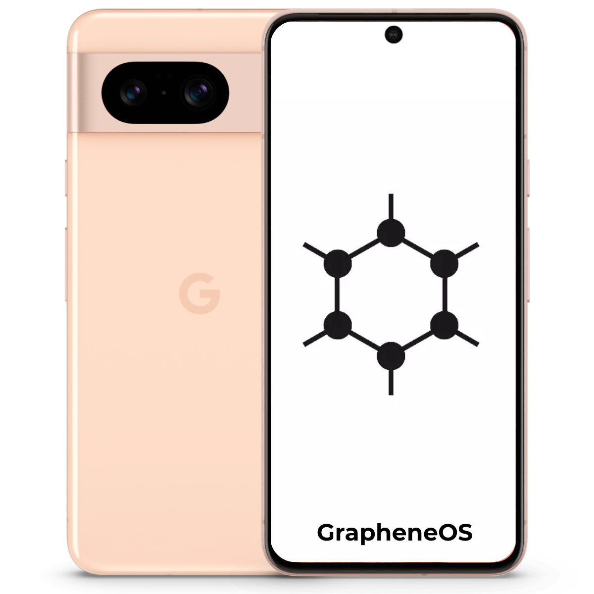 Google Pixel 8 Graphene OS - Unlocked  - rose - 128gb